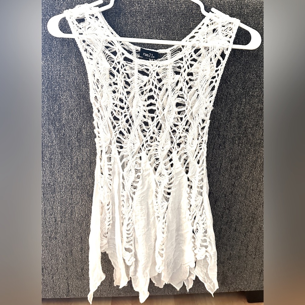 White Blouse Cover Up - Size Small